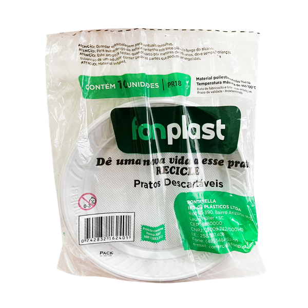 PRATO RASO BRANCO PR18/PR21