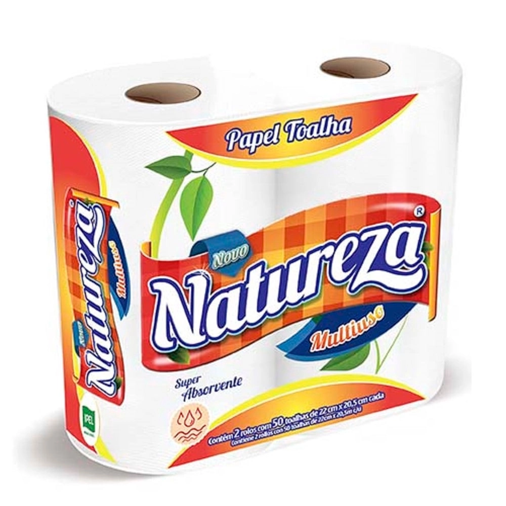 TOALHA DE PAPEL 22X20,5 CM NATUREZA COM 50 FOLHAS