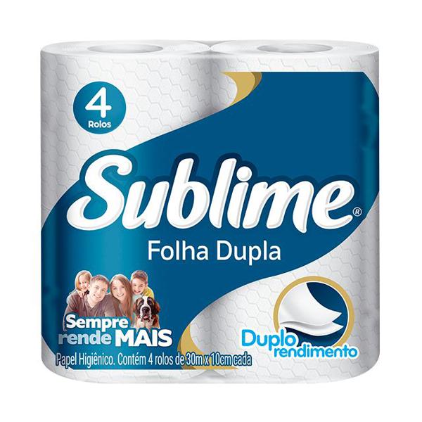 PAPEL HIGIENICO SUBLIME NEUTRO FOLHA DUPLA 4X30 CM