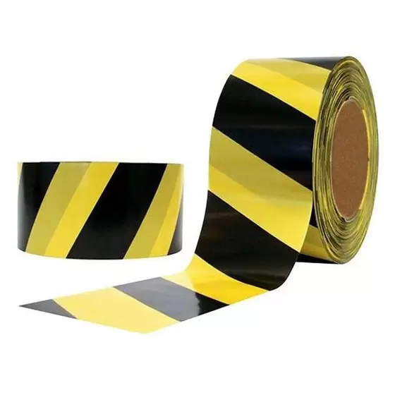 FITA ZEBRADA PRETA/AMARELA 70X200