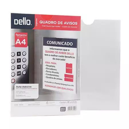 QUADRO DE AVISO DELLO TAMANHO A4