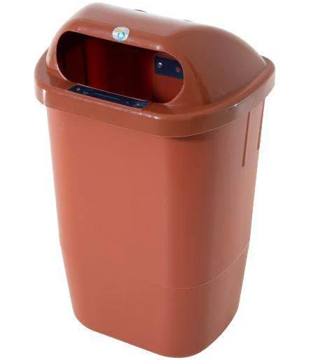 LIXEIRA PAPELEIRA MARROM 50L