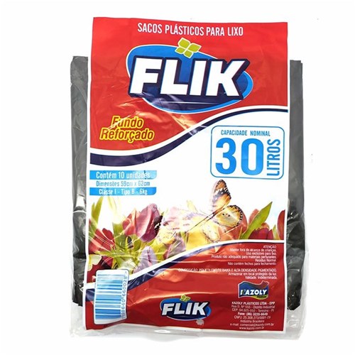 SACO PARA LIXO FLIK PRETO 