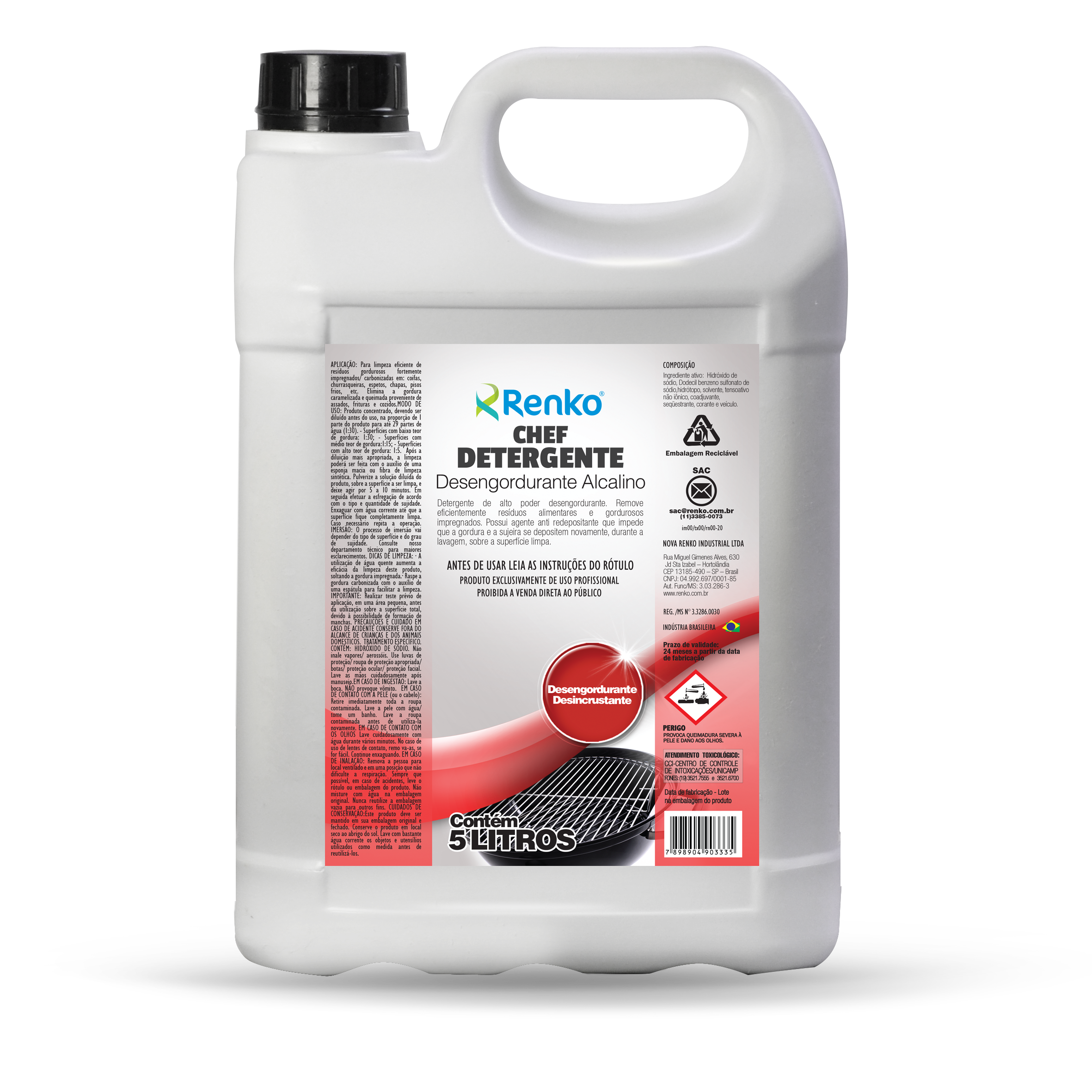 DETERGENTE DESCARBONIZANTE PARA USO 5 LITROS