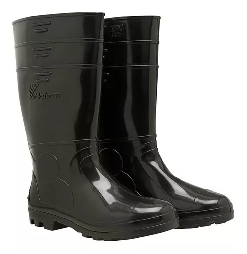 BOTA DE CANO LONGO DE BORRACHA PRETO 