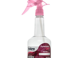 PULVERIZADOR TRANSPARENTE LUXO 500ML ROSA NOBRE
